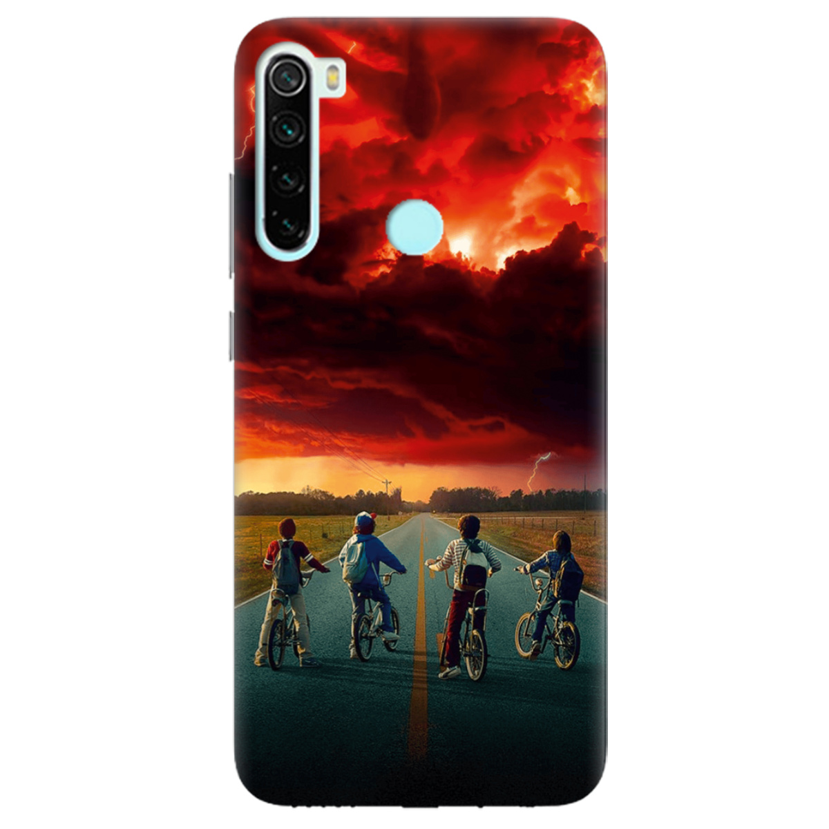 Чохол для Xiaomi Redmi Note 8 прозорий Дивні Дива Червоне небо Хокінса - фото 1 - Чохли для телефонів