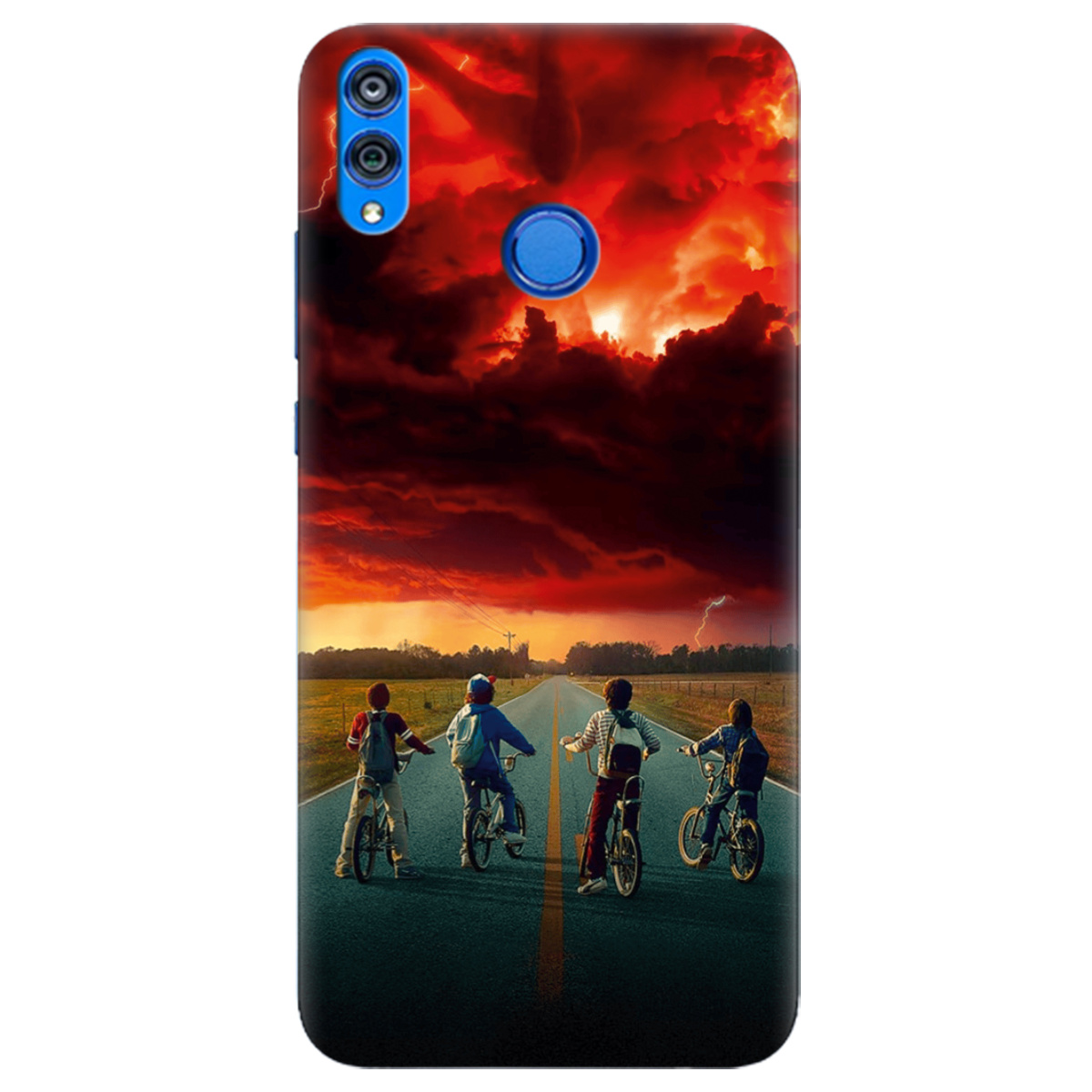 Чехол для Huawei Honor 8x прозрачный Очень странные дела Красное небо Хокинса - фото 1 - Чехлы для телефонов