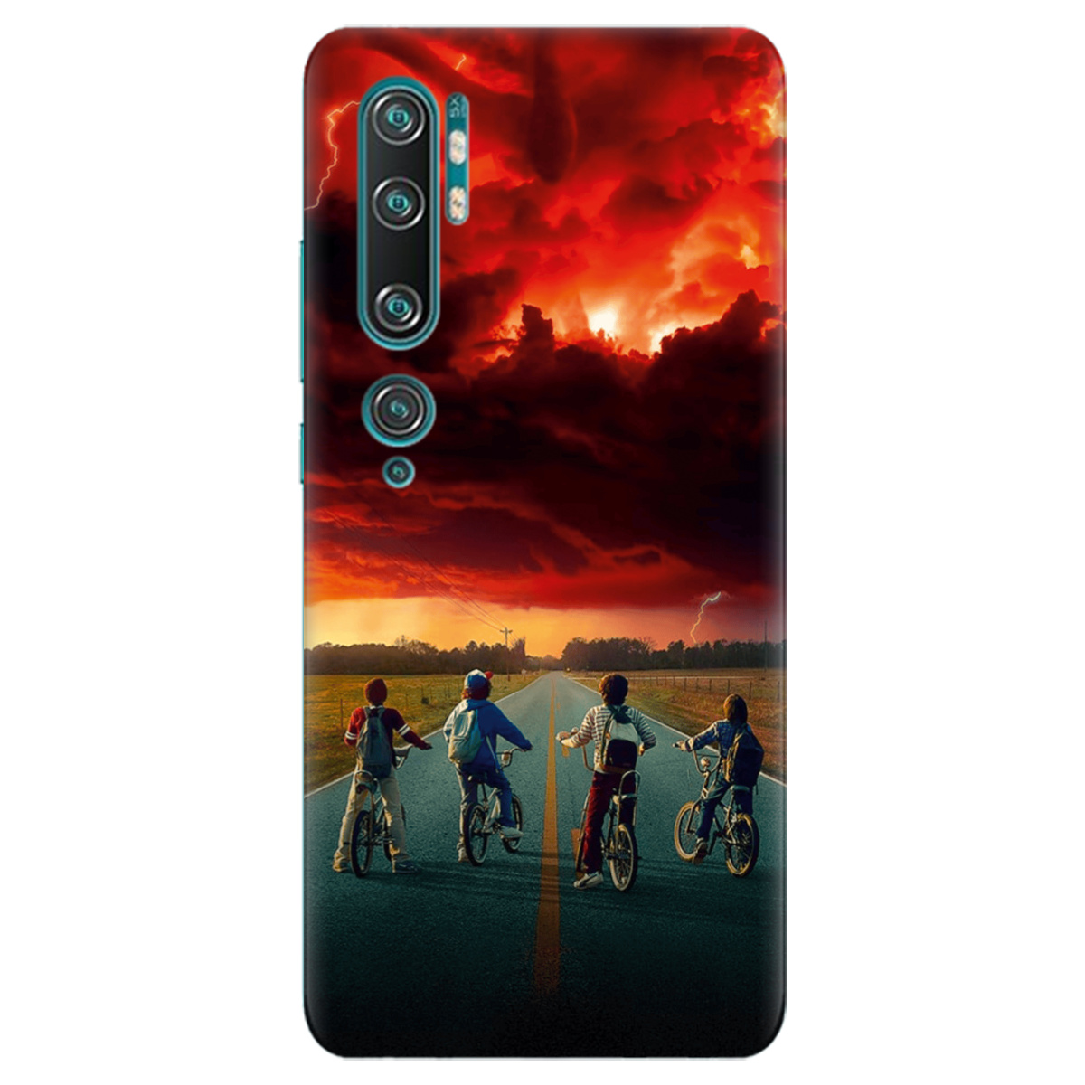 Чехол для Xiaomi Mi Note 10 прозрачный Очень странные дела Красное небо Хокинса - фото 1 - Чехлы для телефонов