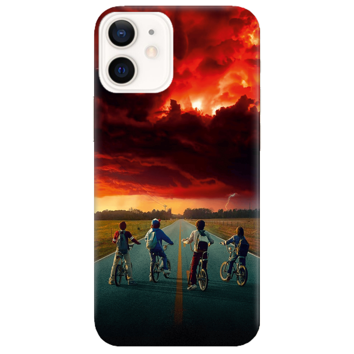 Чехол для Apple iPhone 12 прозрачный Очень странные дела Красное небо Хокинса - фото 1 - Чехлы для телефонов