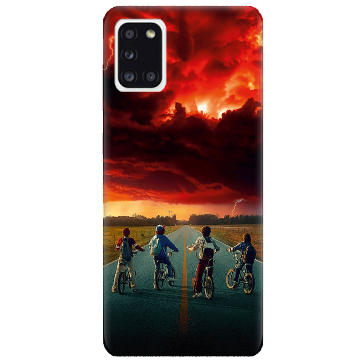 Чехол для Samsung Galaxy A31 прозрачный Очень странные дела Красное небо Хокинса - фото 1 - Чехлы для телефонов