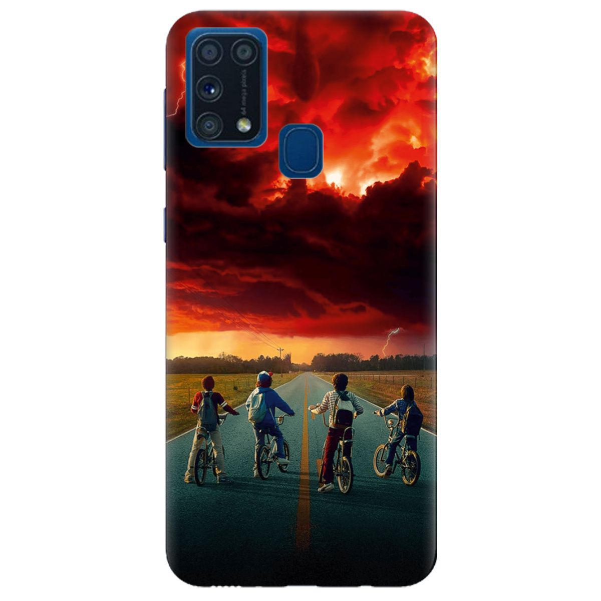 Чохол для Samsung Galaxy M31 прозорий Дивні Дива Червоне небо Хокінса - фото 1 - Чохли для телефонів