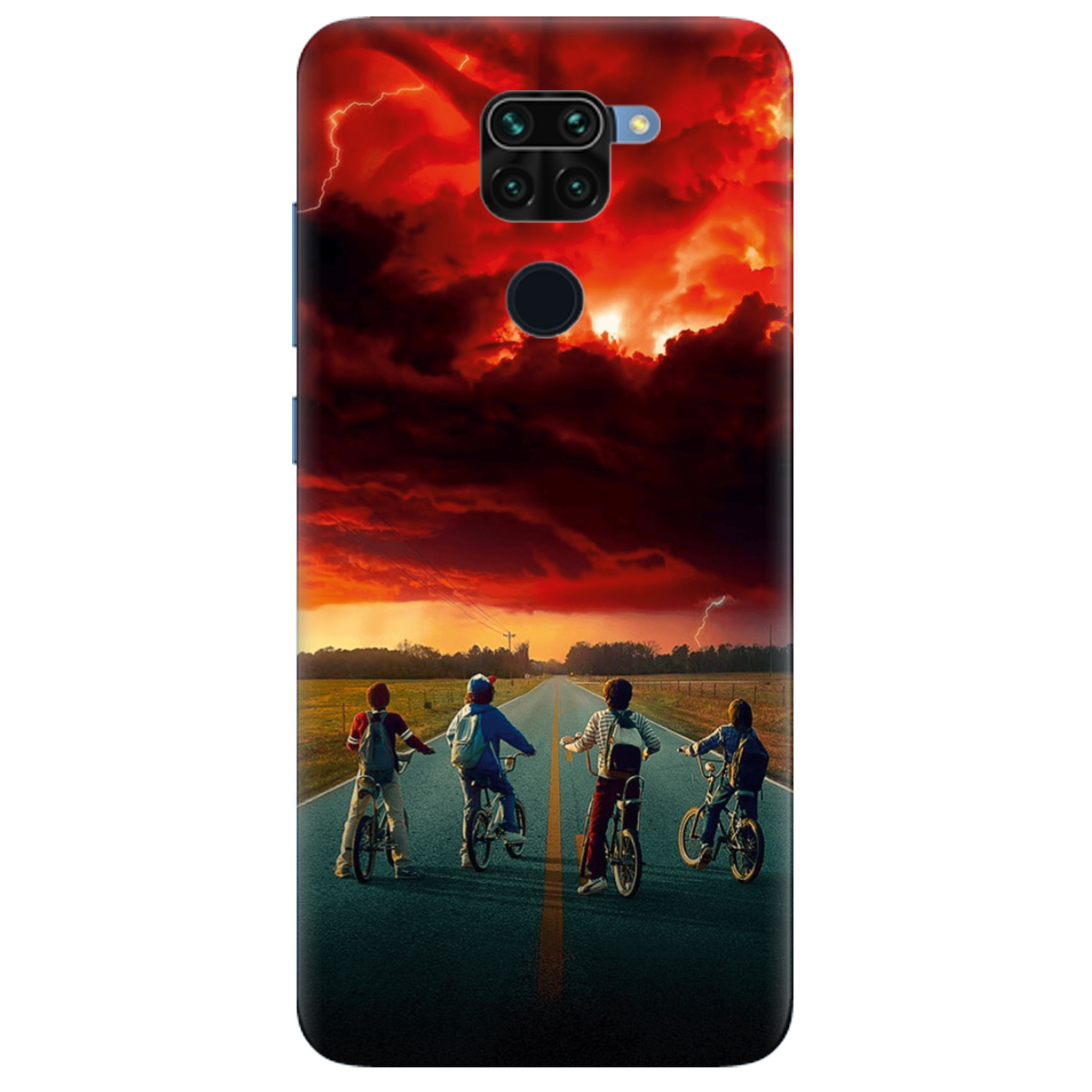 Чохол для Xiaomi Redmi Note 9 прозорий Дивні Дива Червоне небо Хокінса - фото 1 - Чохли для телефонів