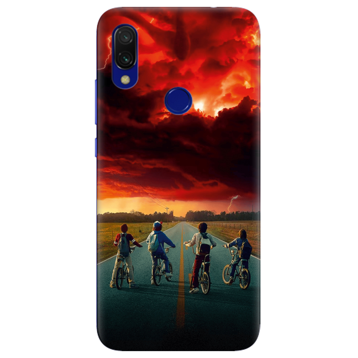 Чехол для Xiaomi Redmi Note 7 /  7Pro прозрачный Очень странные дела Красное небо Хокинса - фото 1 - Чехлы для телефонов