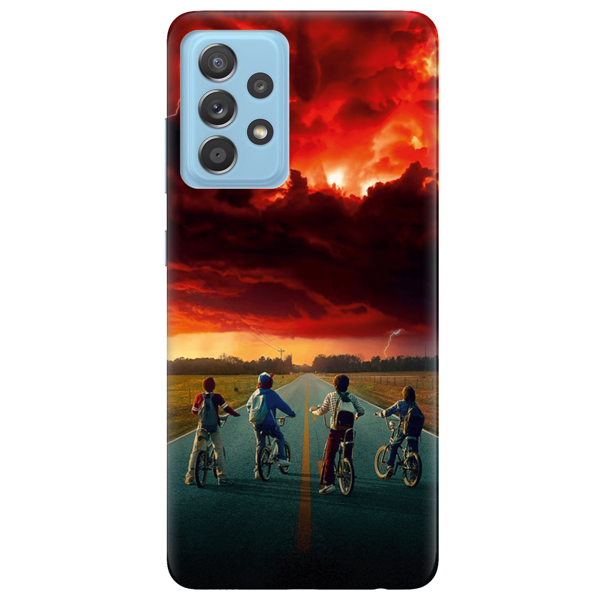 Чехол для Samsung Galaxy A52 прозрачный Очень странные дела Красное небо Хокинса - фото 1 - Чехлы для телефонов