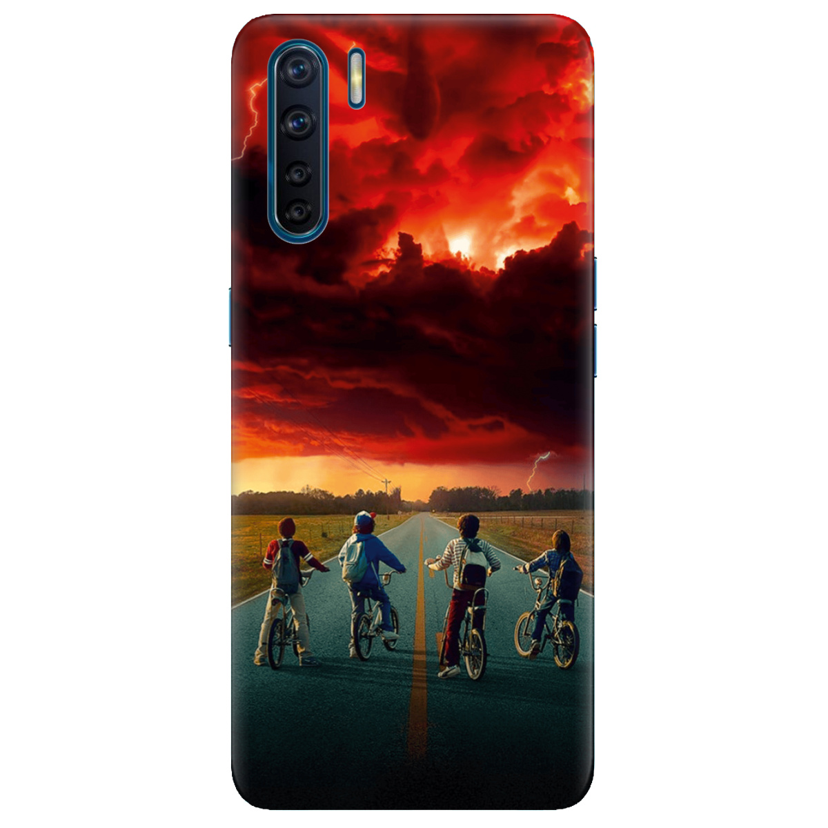 Чохол для Oppo A91 прозорий Дивні Дива Червоне небо Хокінса - фото 1 - Чохли для телефонів