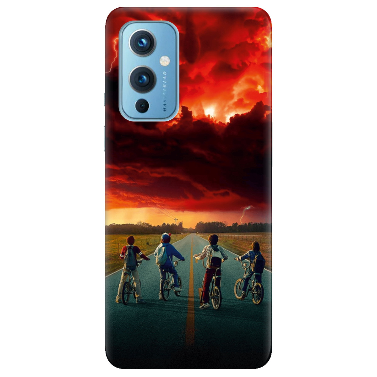 Чехол для OnePlus 9 (азиатская версия) прозрачный Очень странные дела Красное небо Хокинса - фото 1 - Чехлы для телефонов