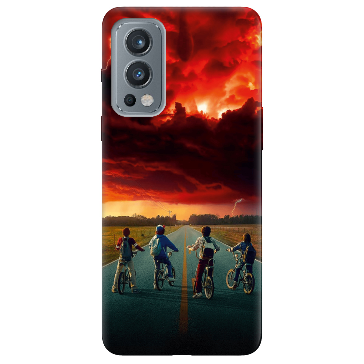 Чехол для OnePlus Nord 2 5G прозрачный Очень странные дела Красное небо Хокинса - фото 1 - Чехлы для телефонов