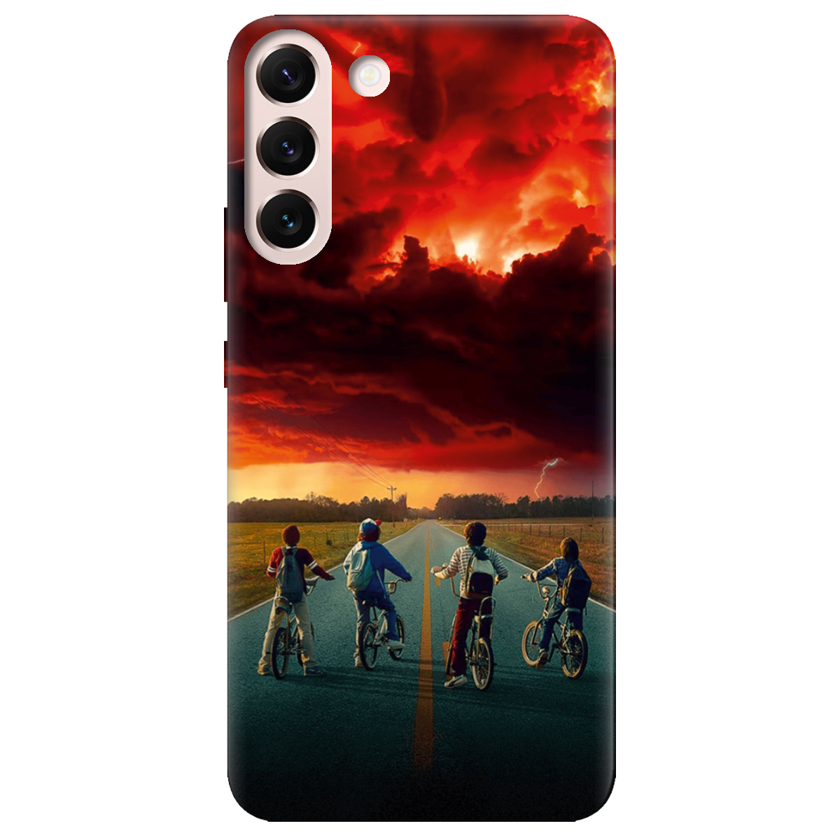 Чохол для Samsung Galaxy S22 прозорий Дивні Дива Червоне небо Хокінса - фото 1 - Чохли для телефонів