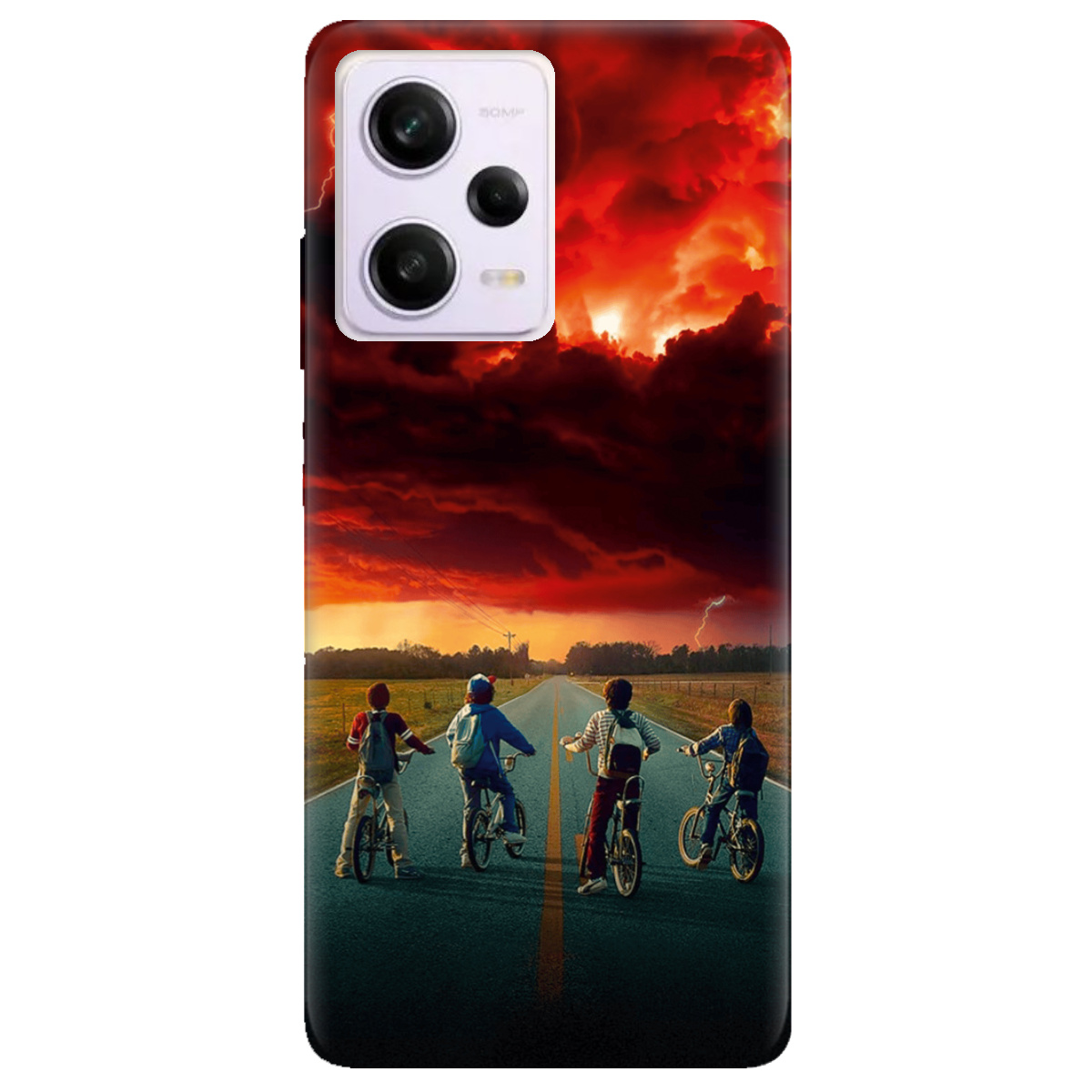 Чехол для Xiaomi Redmi Note 12 Pro 5G прозрачный Очень странные дела Красное небо Хокинса - фото 1 - Чехлы для телефонов