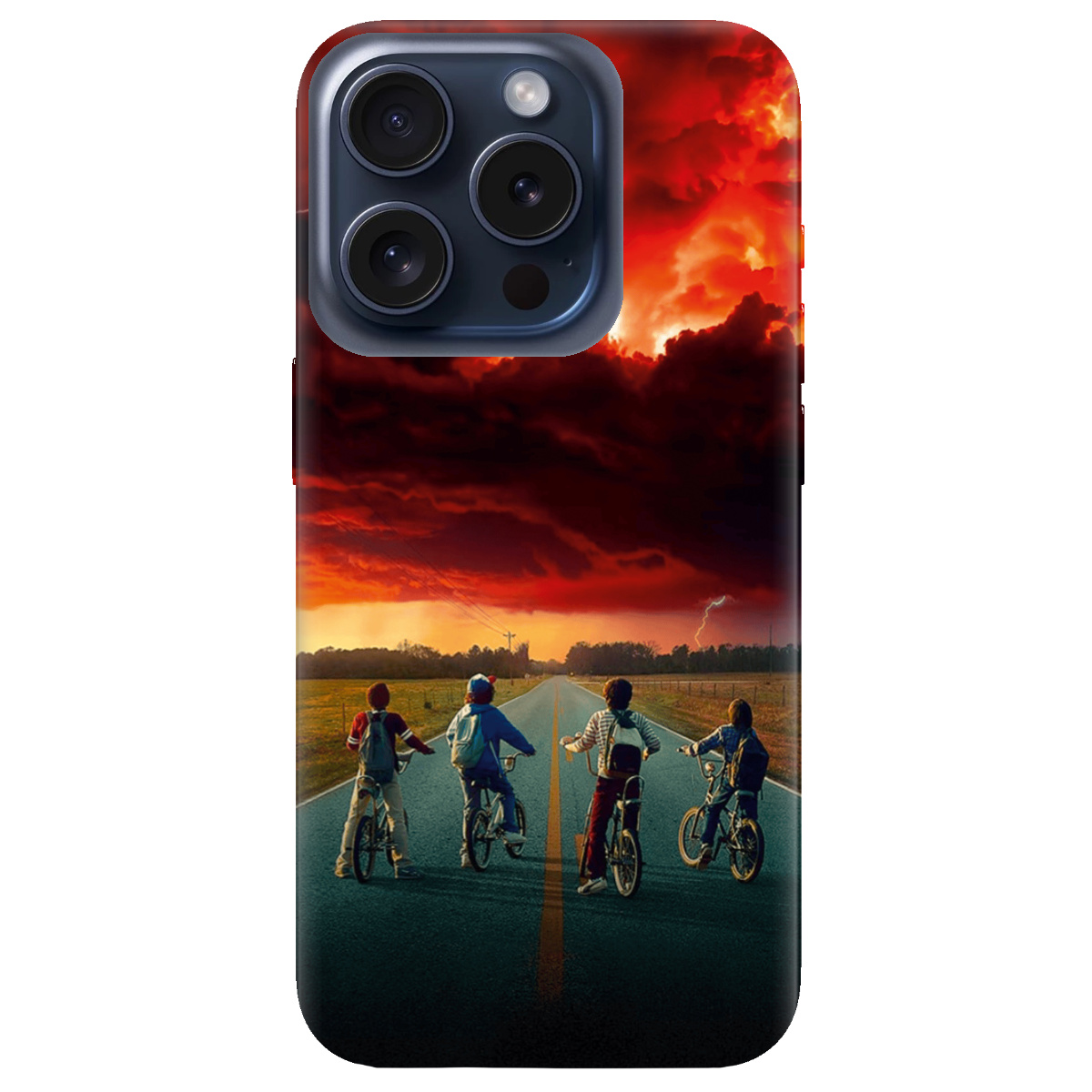 Чехол для Apple iPhone 15 Pro прозрачный Очень странные дела Красное небо Хокинса - фото 1 - Чехлы для телефонов