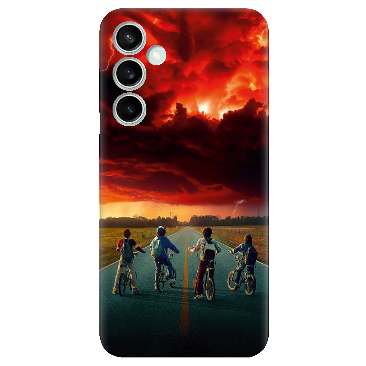 Чехол для Samsung Galaxy S23 FE прозрачный Очень странные дела Красное небо Хокинса - фото 1 - Чехлы для телефонов