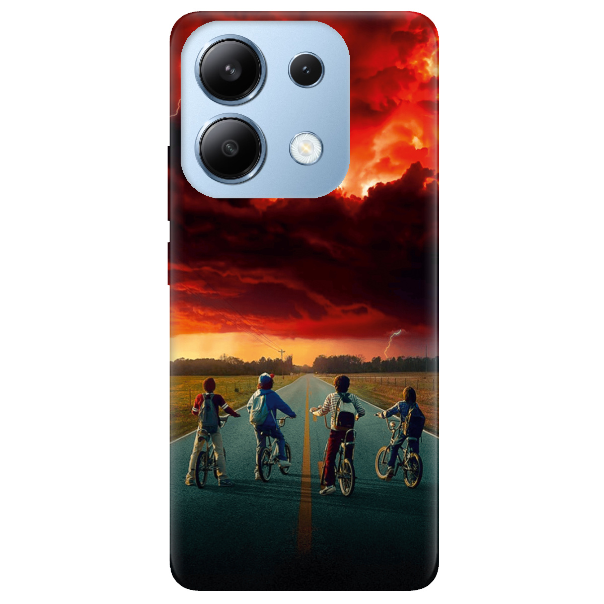 Чехол для Xiaomi Redmi Note 13 4G прозрачный Очень странные дела Красное небо Хокинса - фото 1 - Чехлы для телефонов