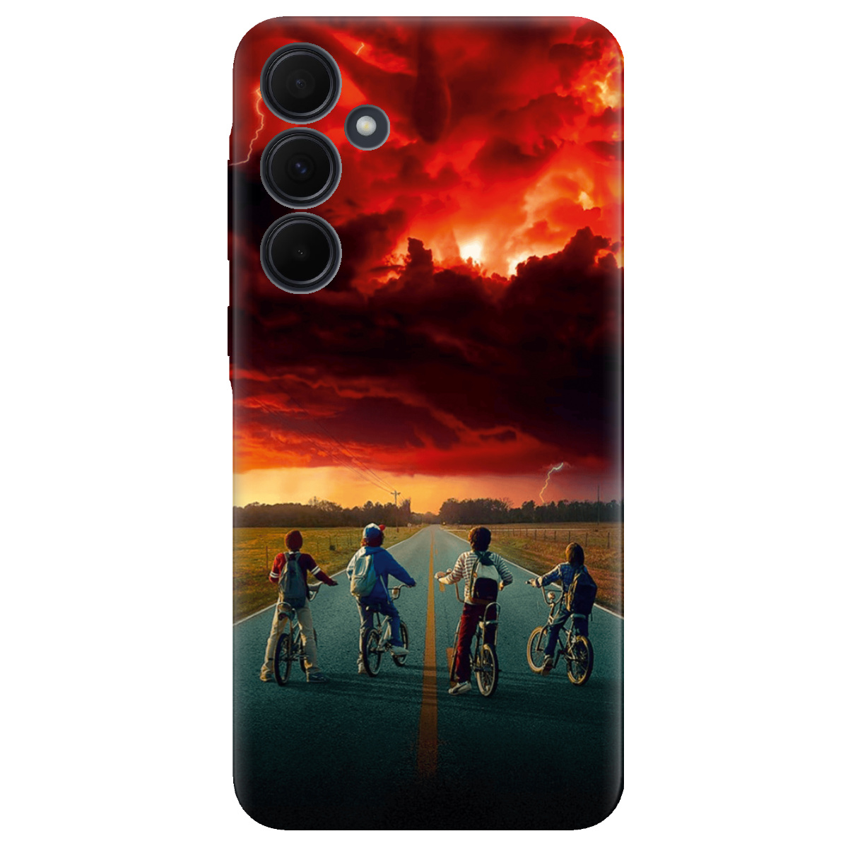 Чехол для Samsung Galaxy A35 прозрачный Очень странные дела Красное небо Хокинса - фото 1 - Чехлы для телефонов