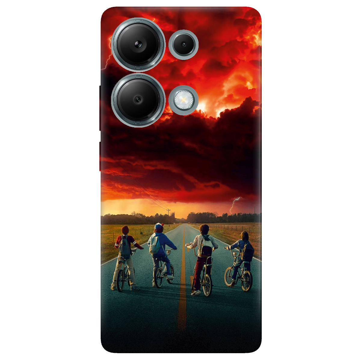 Чохол для Xiaomi Redmi Note 13 Pro 4G прозорий Дивні Дива Червоне небо Хокінса - фото 1 - Чохли для телефонів