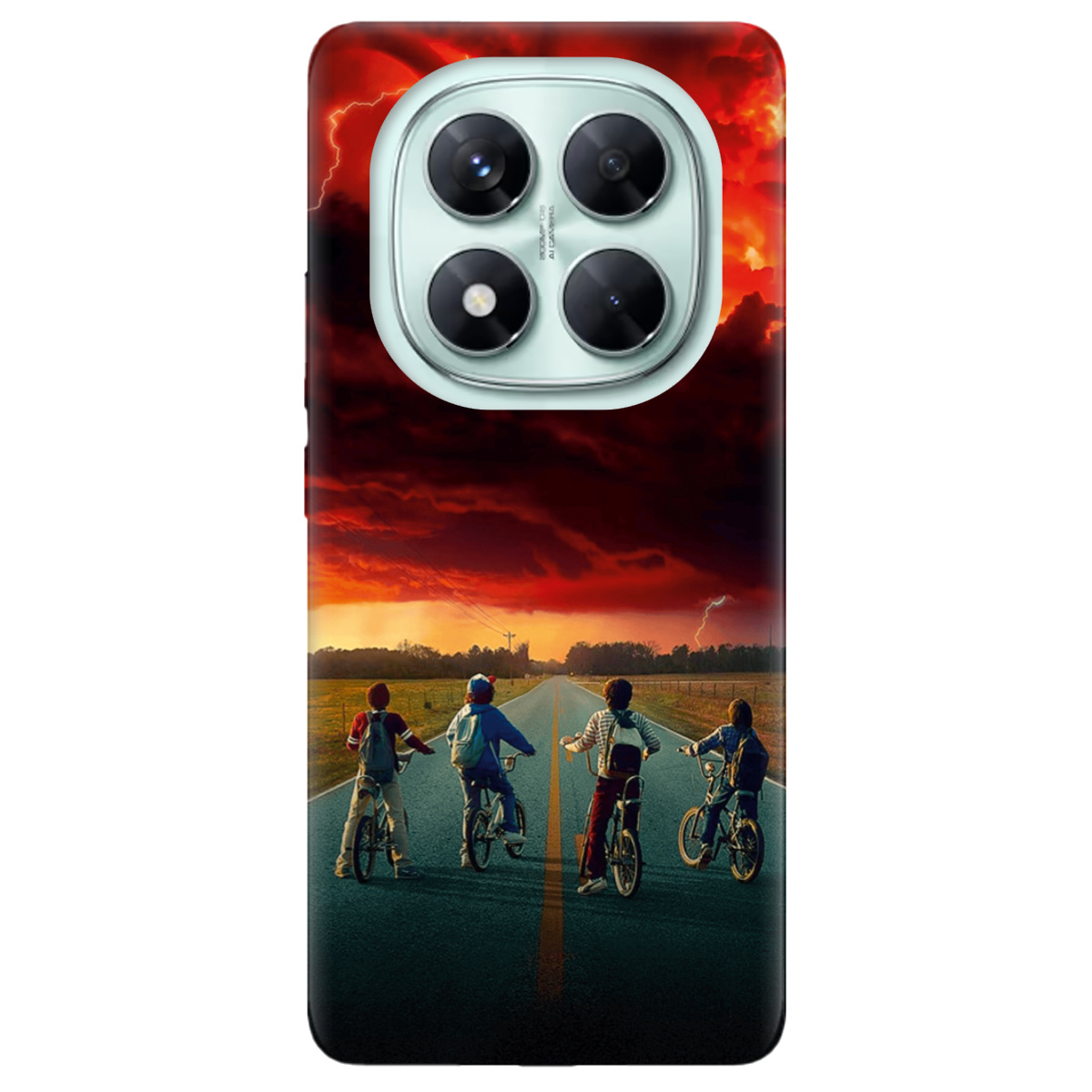 Чохол для Xiaomi Redmi Note 14 Pro 5G прозорий Дивні Дива Червоне небо Хокінса - фото 1 - Чохли для телефонів