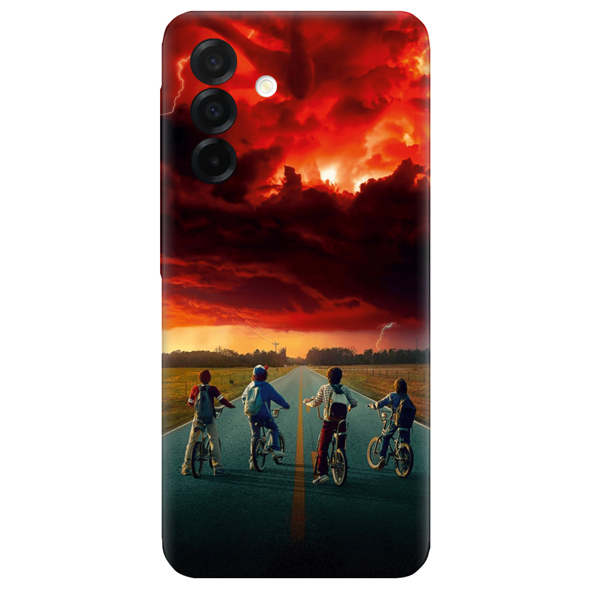 Чехол для Samsung Galaxy A26 5G прозрачный Очень странные дела Красное небо Хокинса - фото 1 - Чехлы для телефонов