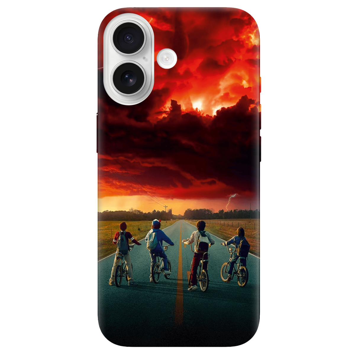 Чехол для Apple iPhone 17 прозрачный Очень странные дела Красное небо Хокинса - фото 1 - Чехлы для телефонов