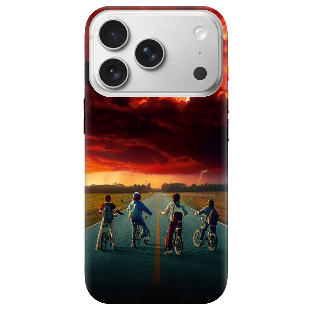 Чохол для Apple iPhone 17 Pro прозорий Дивні Дива Червоне небо Хокінса - фото 1 - Чохли для телефонів