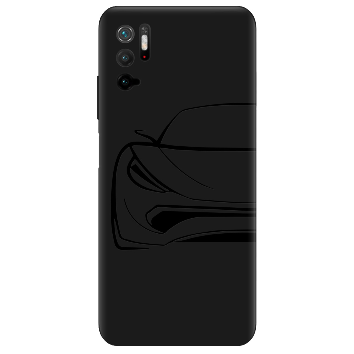 Чехол для Xiaomi Poco M3 Pro черный матовый soft touch Sport Car - фото 1 - Чехлы для телефонов