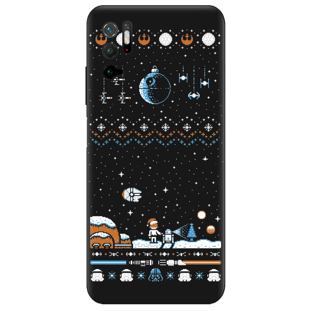 Чехол для Xiaomi Poco M3 Pro черный матовый soft touch Star wars - фото 1 - Чехлы для телефонов