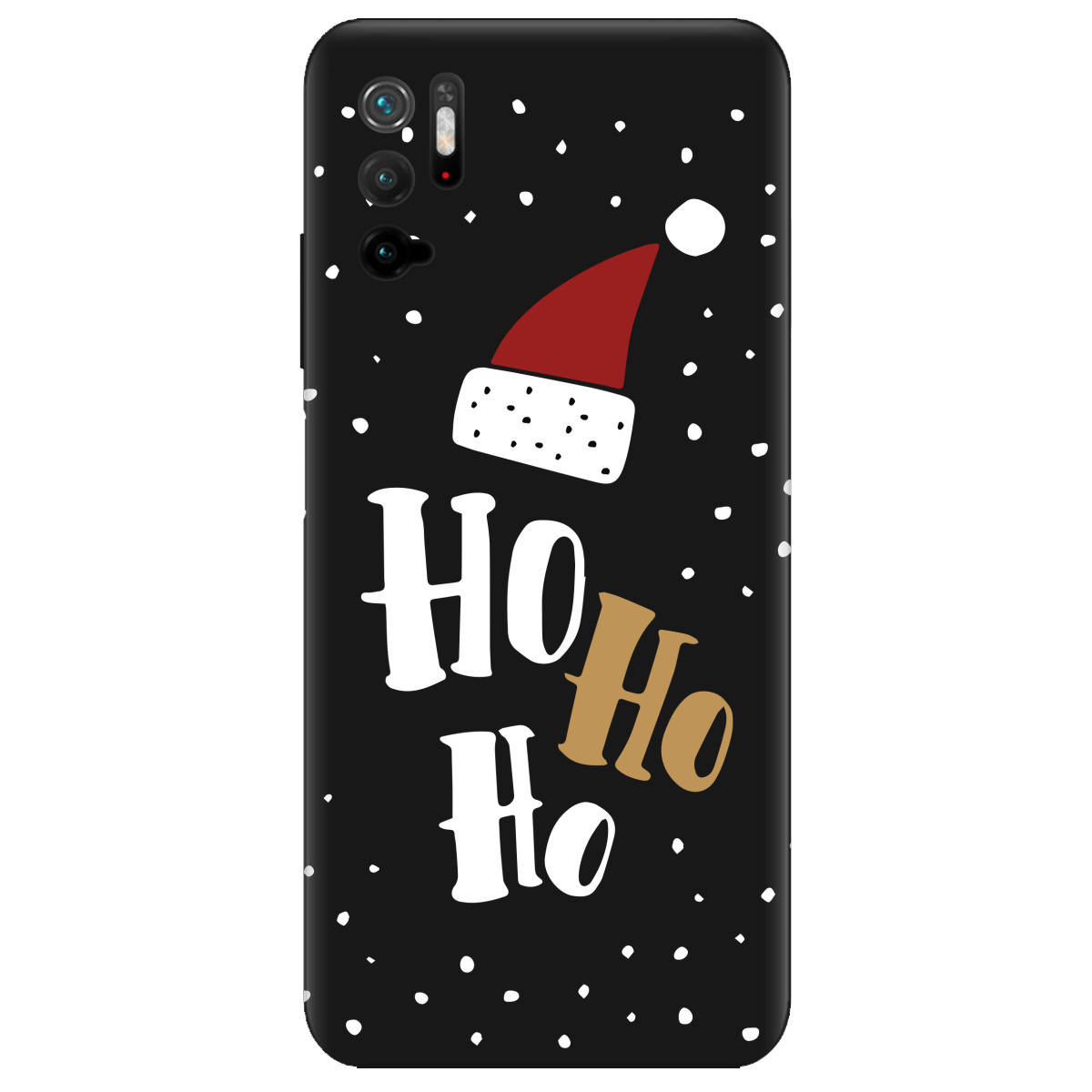 Чехол для Xiaomi Poco M3 Pro черный матовый soft touch Ho-ho-ho - фото 1 - Чехлы для телефонов