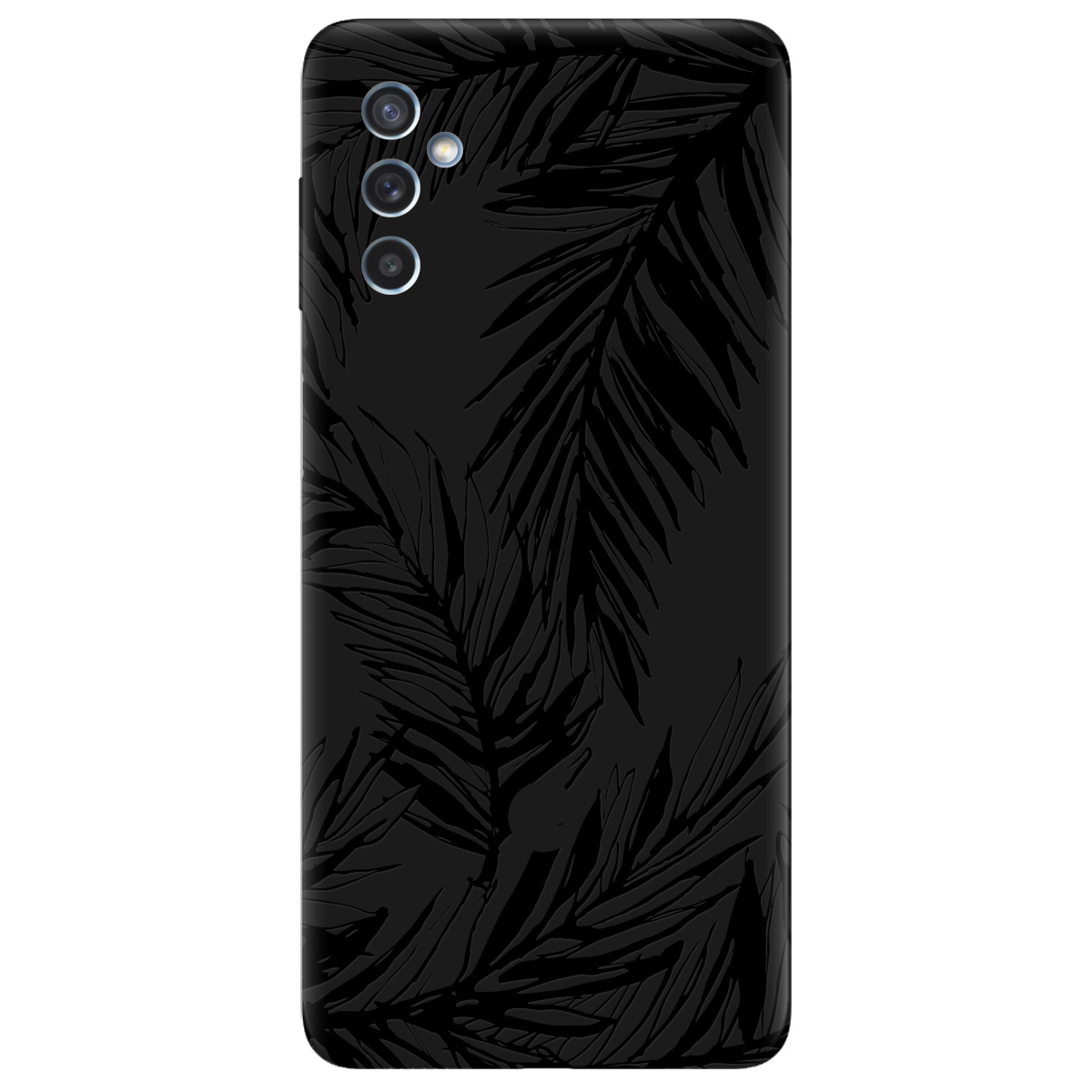 Чехол для Samsung Galaxy M52 черный матовый soft touch Tropics - фото 1 - Чехлы для телефонов