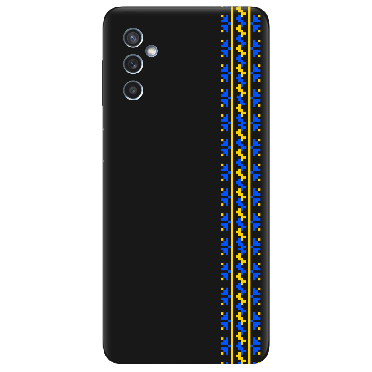 Чехол для Samsung Galaxy M52 черный матовый soft touch Embroidery - фото 1 - Чехлы для телефонов