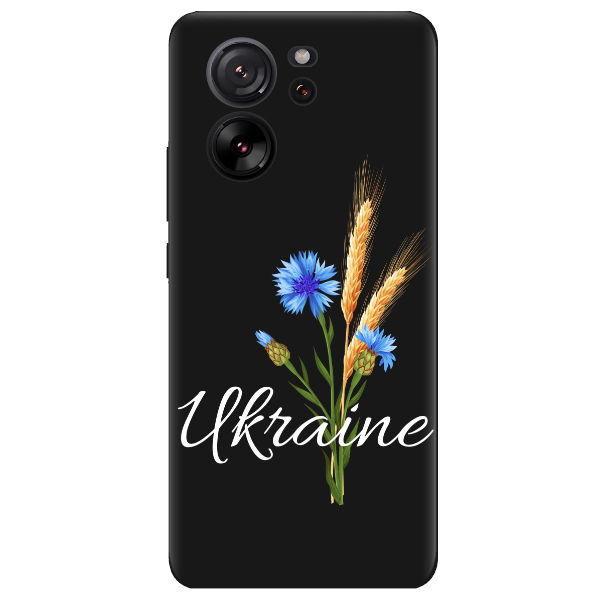 Чохол для Xiaomi 13T чорний матовий soft touch Незалежна Україна - фото 1 - Чохли для телефонів