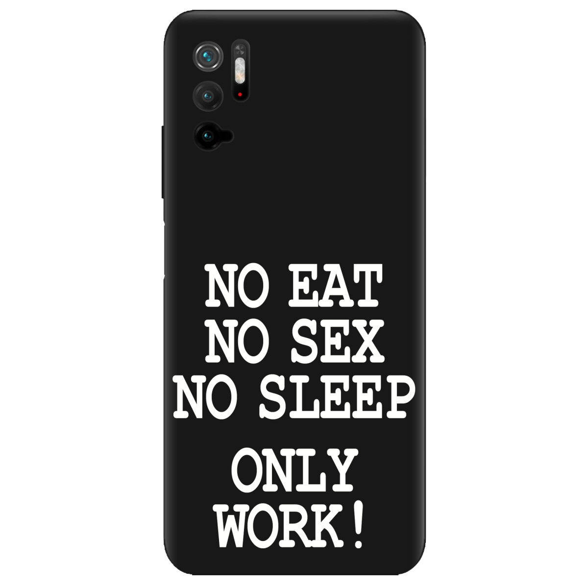 Чехол для Xiaomi Poco M3 Pro черный матовый soft touch Work only - фото 1 - Чехлы для телефонов