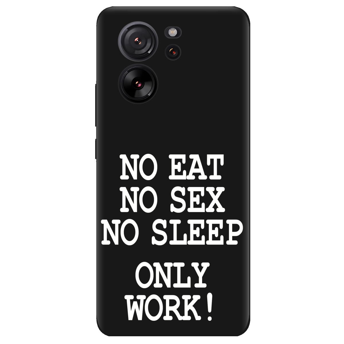 Чохол для Xiaomi 13T Pro чорний матовий soft touch Work only - фото 1 - Чохли для телефонів