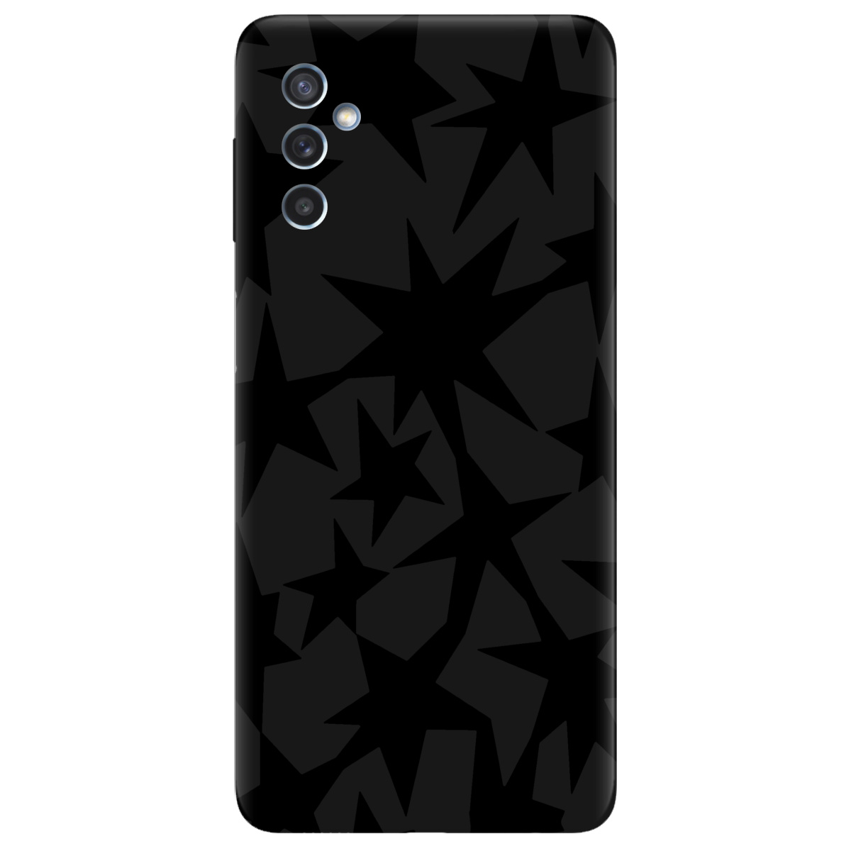 Чехол для Samsung Galaxy M52 черный матовый soft touch Black stars - фото 1 - Чехлы для телефонов