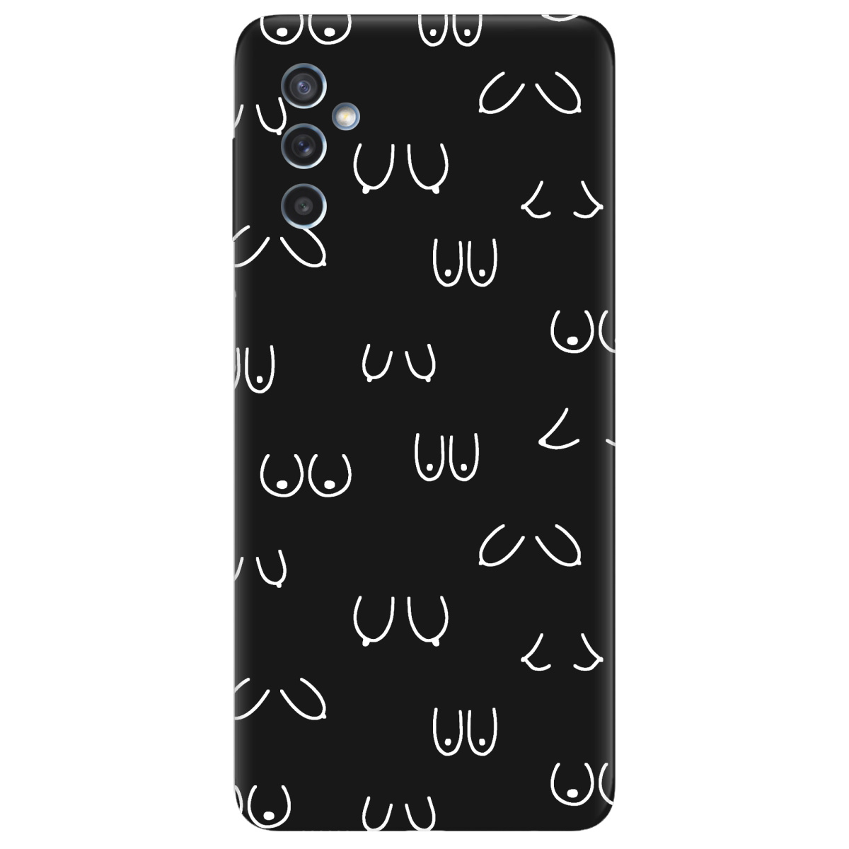 Чохол для Samsung Galaxy M52 чорний матовий soft touch Мова тіла - фото 1 - Чохли для телефонів