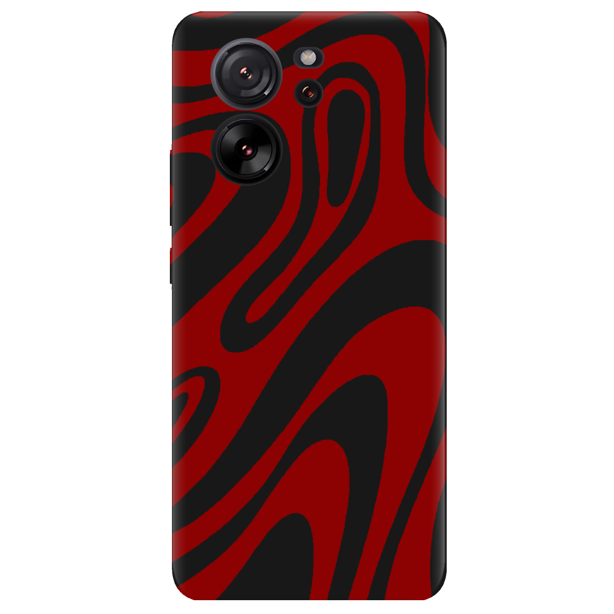 Чохол для Xiaomi 13T чорний матовий soft touch Червона енергія - фото 1 - Чохли для телефонів