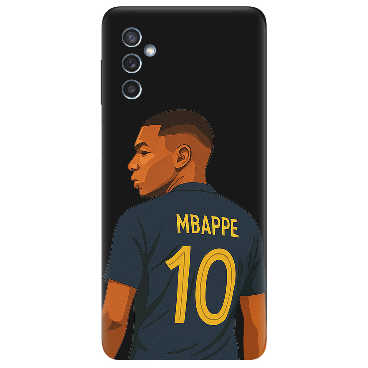 Чехол для Samsung Galaxy M52 черный матовый soft touch Mbappe - фото 1 - Чехлы для телефонов
