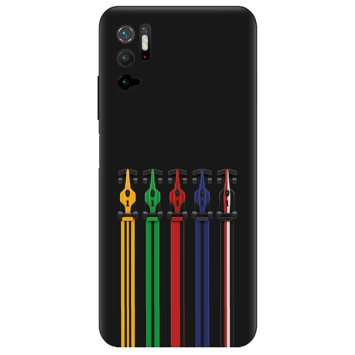 Чехол для Xiaomi Redmi Note 10 5G черный матовый soft touch Рев двигателей - фото 1 - Чехлы для телефонов