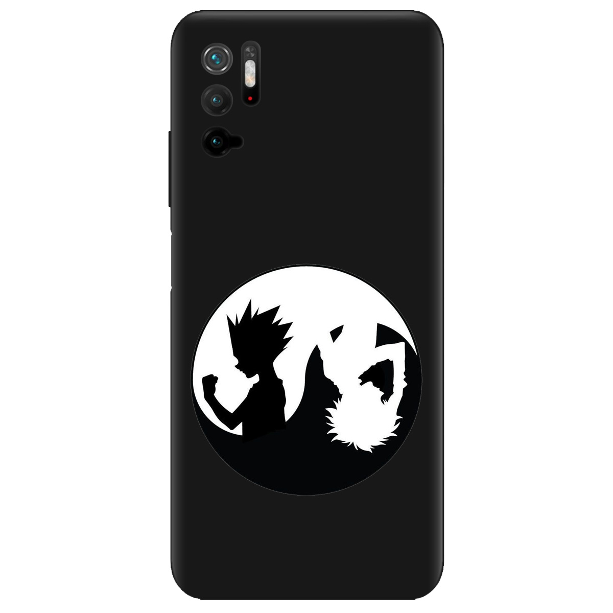 Чохол для Xiaomi Poco M3 Pro чорний матовий soft touch Ying Yang Hunter x Hunter - фото 1 - Чохли для телефонів