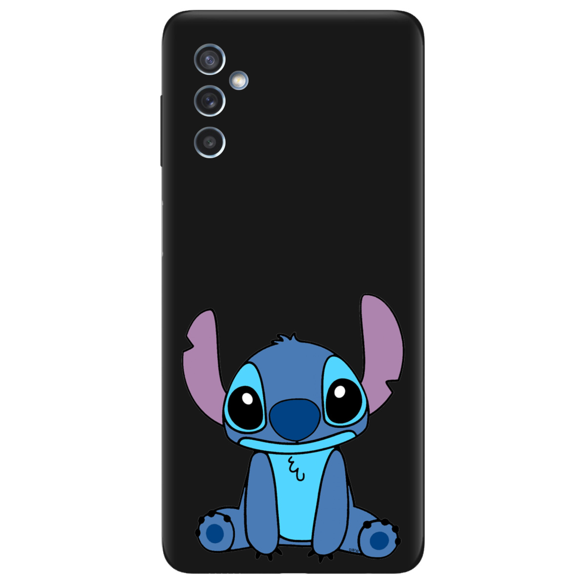 Чехол для Samsung Galaxy M52 черный матовый soft touch Стич - фото 1 - Чехлы для телефонов