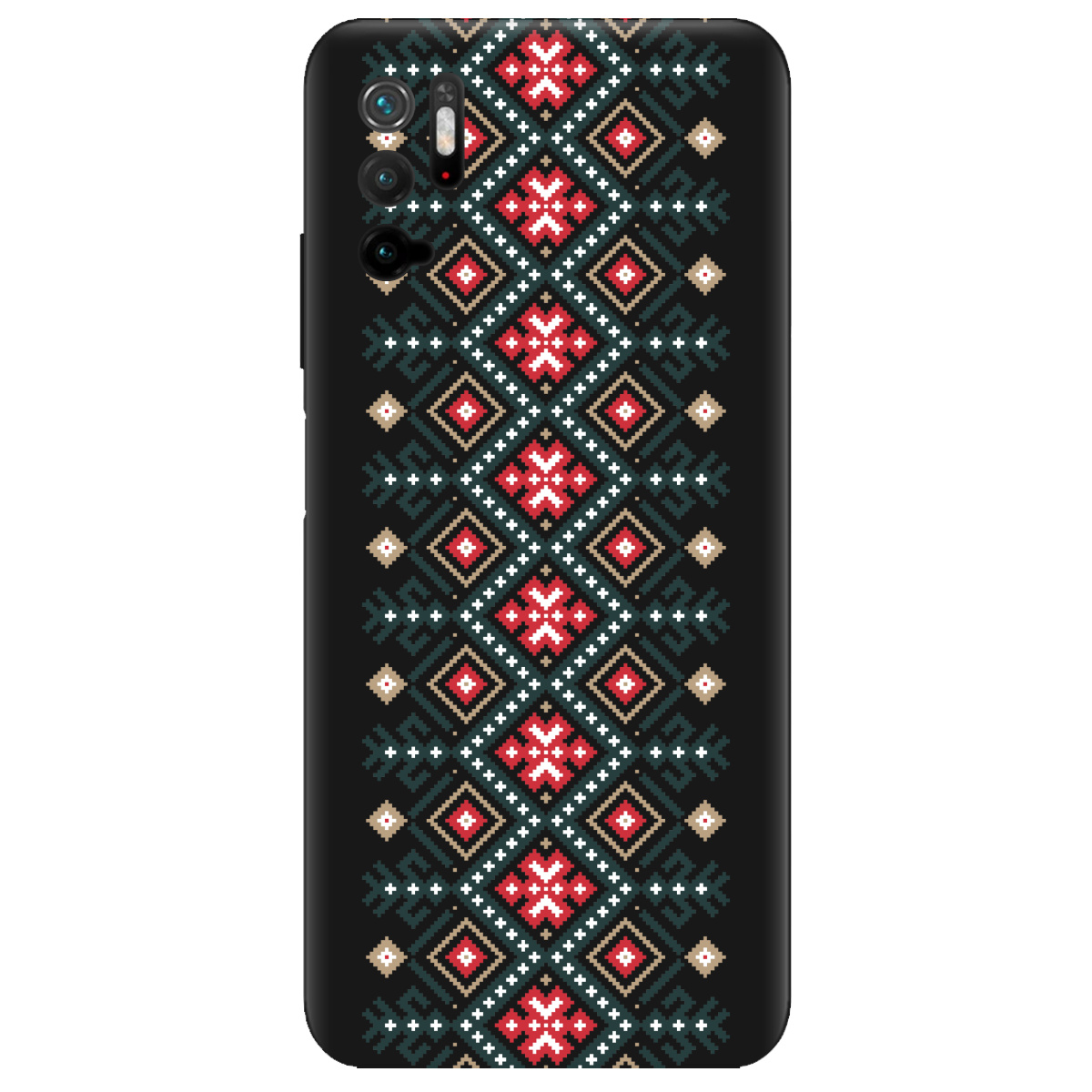 Чехол для Xiaomi Redmi Note 10 5G черный матовый soft touch Тропа предков - фото 1 - Чехлы для телефонов