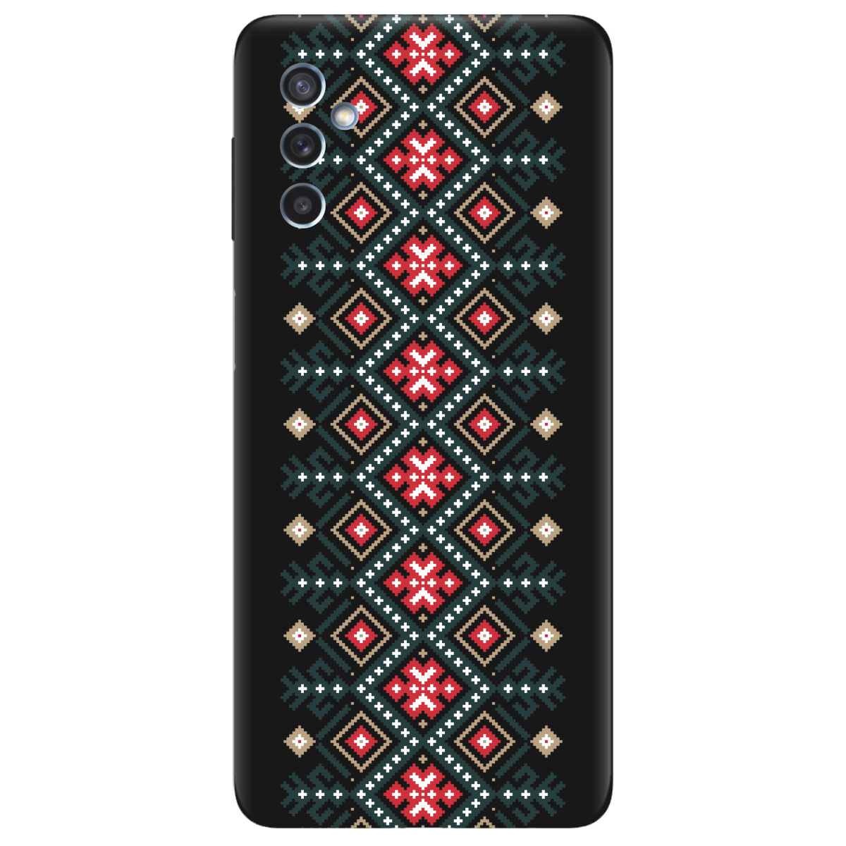 Чехол для Samsung Galaxy M52 черный матовый soft touch Тропа предков - фото 1 - Чехлы для телефонов