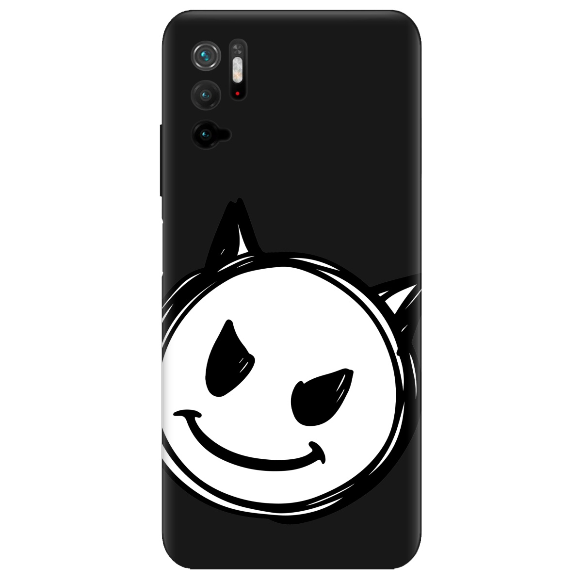 Чохол для Xiaomi Poco M3 Pro чорний матовий soft touch Настрій чортеняти - фото 1 - Чохли для телефонів