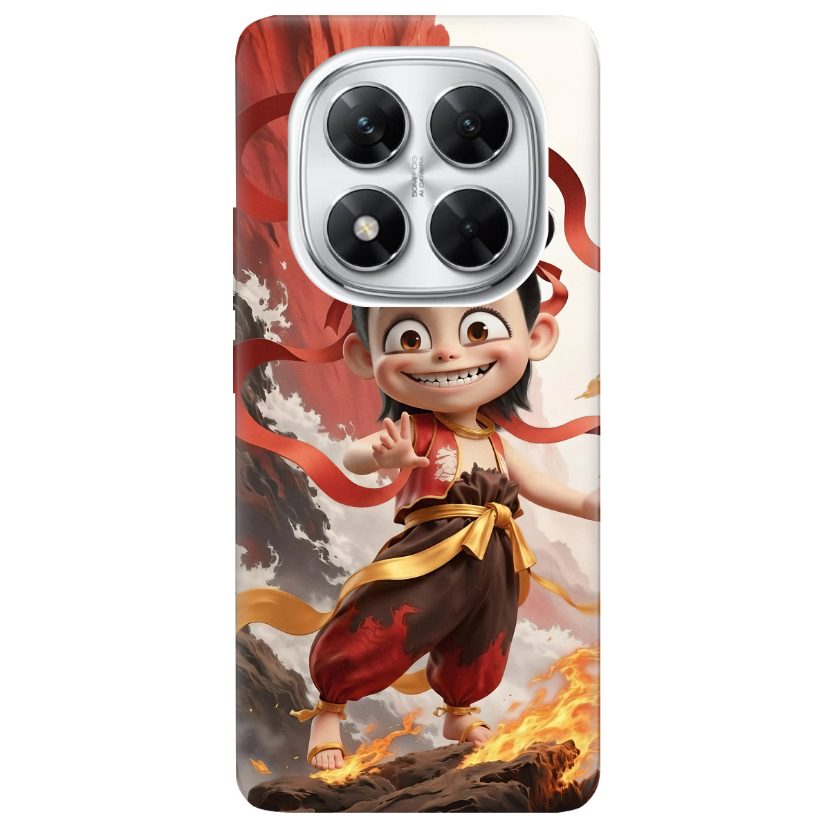 Чехол для Xiaomi Poco X7 прозрачный Огненная Нечжа - фото 1 - Чехлы для телефонов