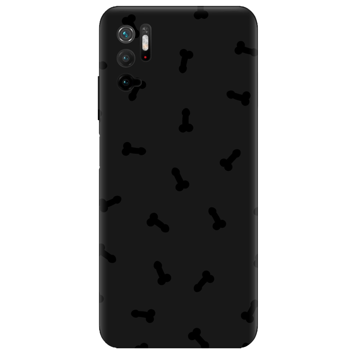 Чохол для Xiaomi Poco M3 Pro чорний матовий soft touch Маленькі дікпіки - фото 1 - Чохли для телефонів