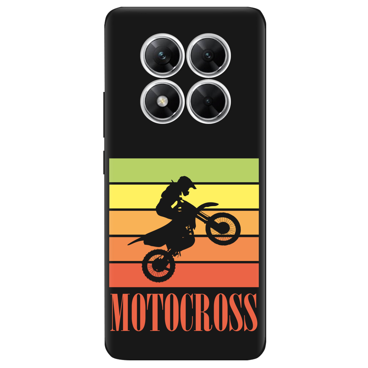 Чехол для Xiaomi Poco X7 черный матовый soft touch Motocross - фото 1 - Чехлы для телефонов