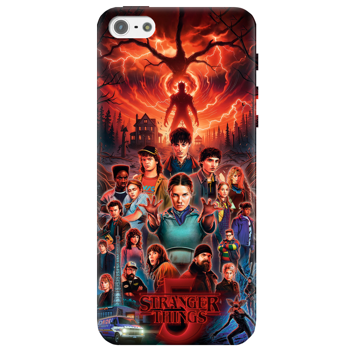 Чехол для Apple iPhone 5 / 5S прозрачный Очень странные дела 5, Последняя битва - фото 1 - Чехлы для телефонов