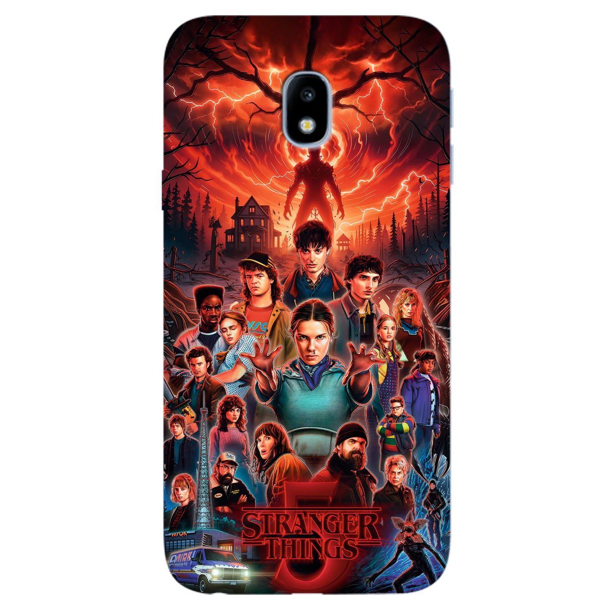Чехол для Samsung Galaxy J3 2017 прозрачный Очень странные дела 5, Последняя битва - фото 1 - Чехлы для телефонов