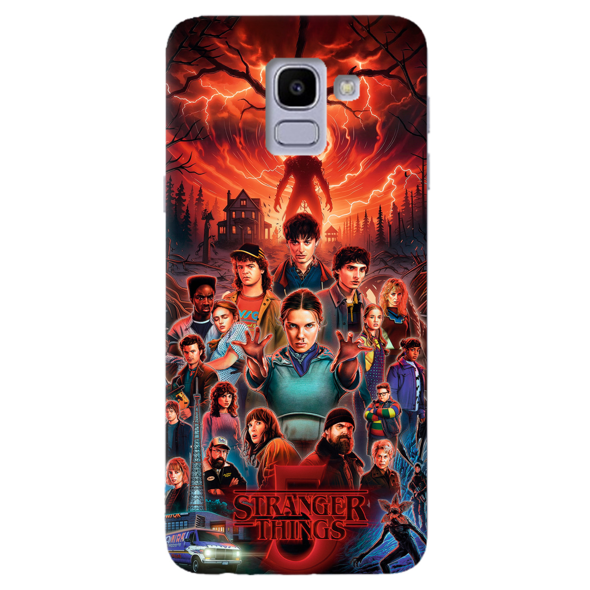 Чехол для Samsung Galaxy J6 2018 прозрачный Очень странные дела 5, Последняя битва - фото 1 - Чехлы для телефонов