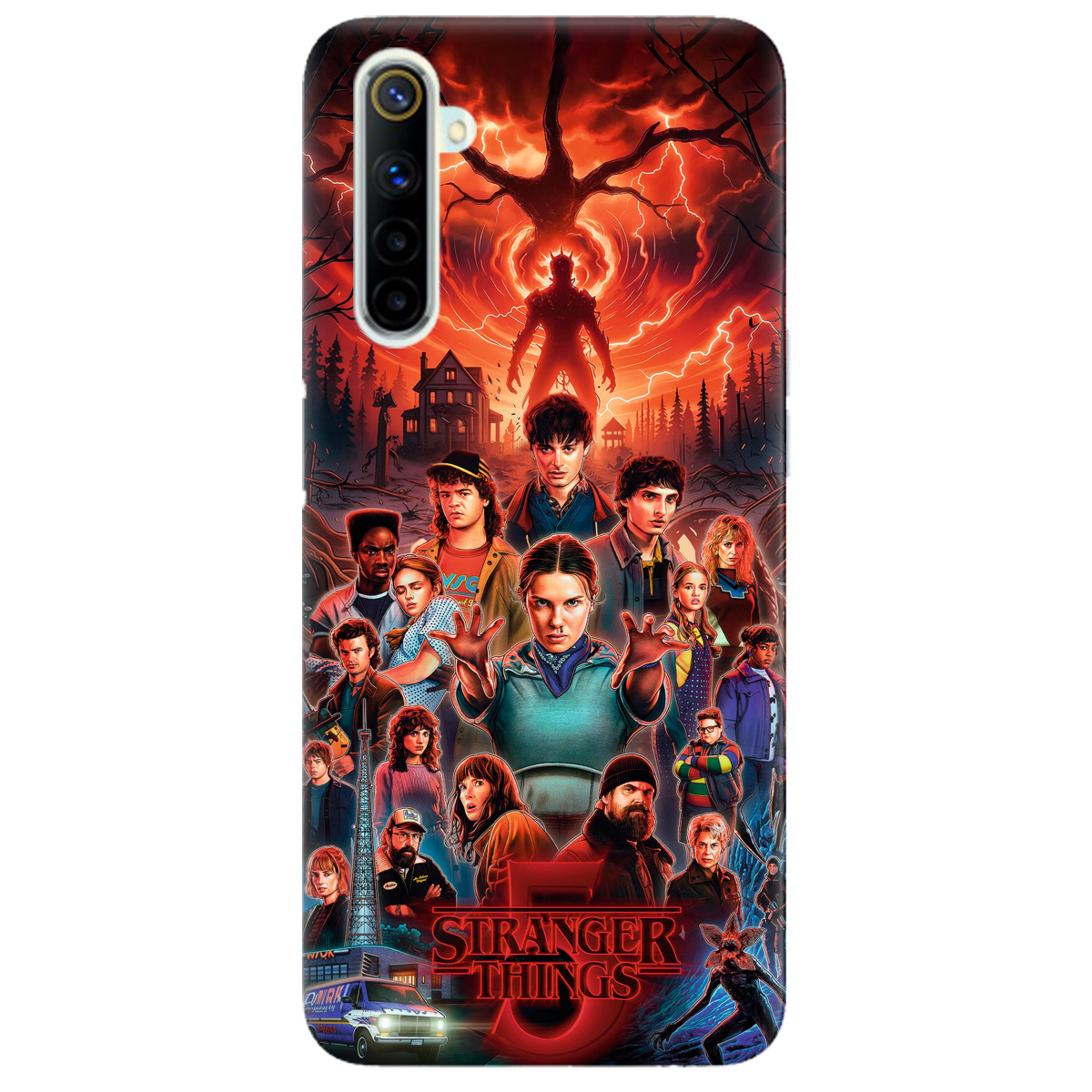 Чехол для Realme 6 прозрачный Очень странные дела 5, Последняя битва - фото 1 - Чехлы для телефонов