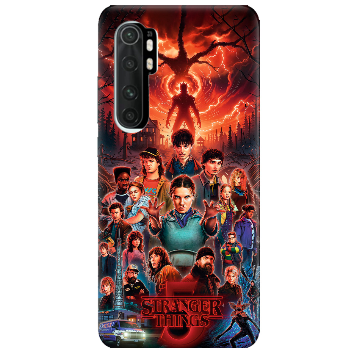 Чехол для Xiaomi Mi Note 10 Lite прозрачный Очень странные дела 5, Последняя битва - фото 1 - Чехлы для телефонов