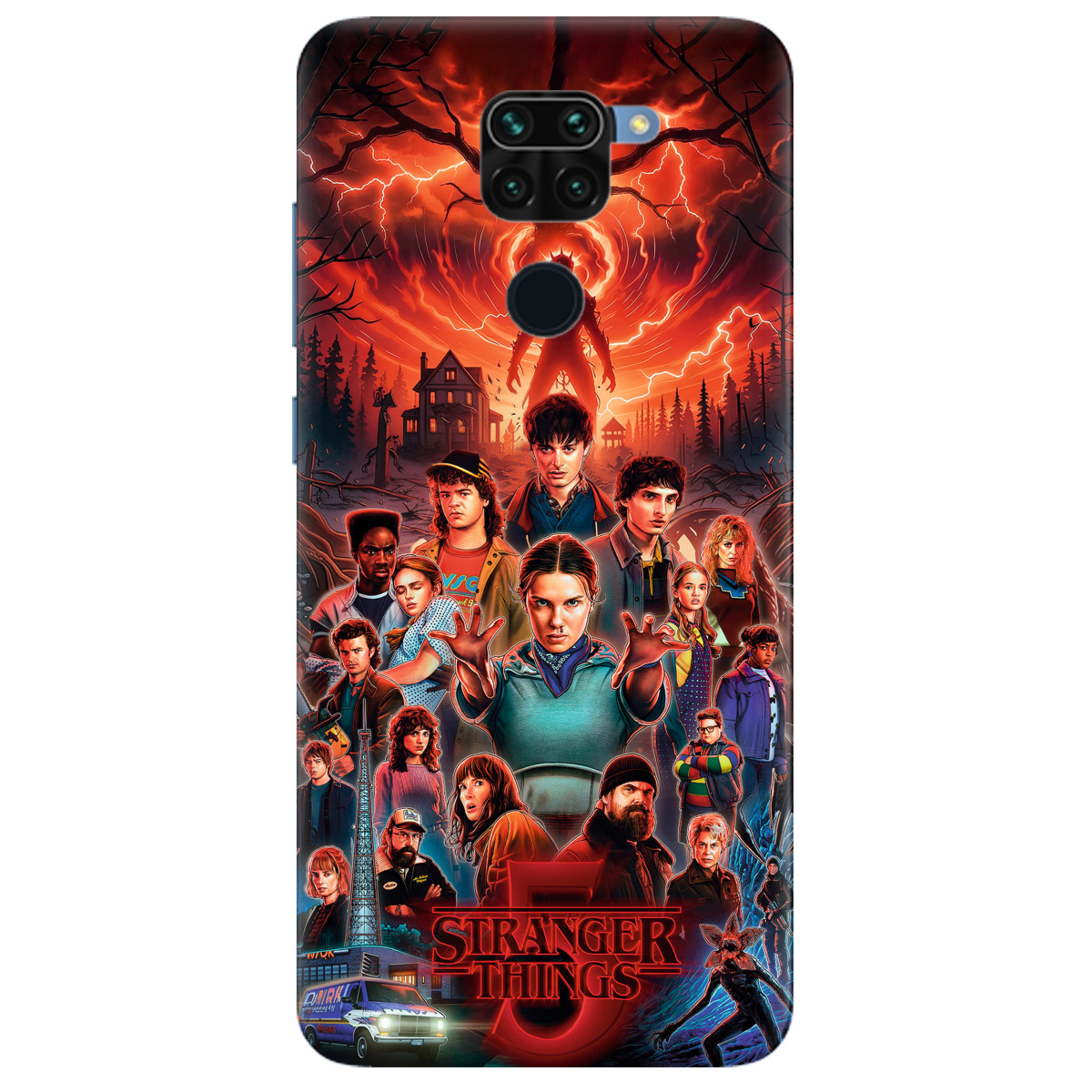 Чехол для Xiaomi Redmi Note 9 прозрачный Очень странные дела 5, Последняя битва - фото 1 - Чехлы для телефонов